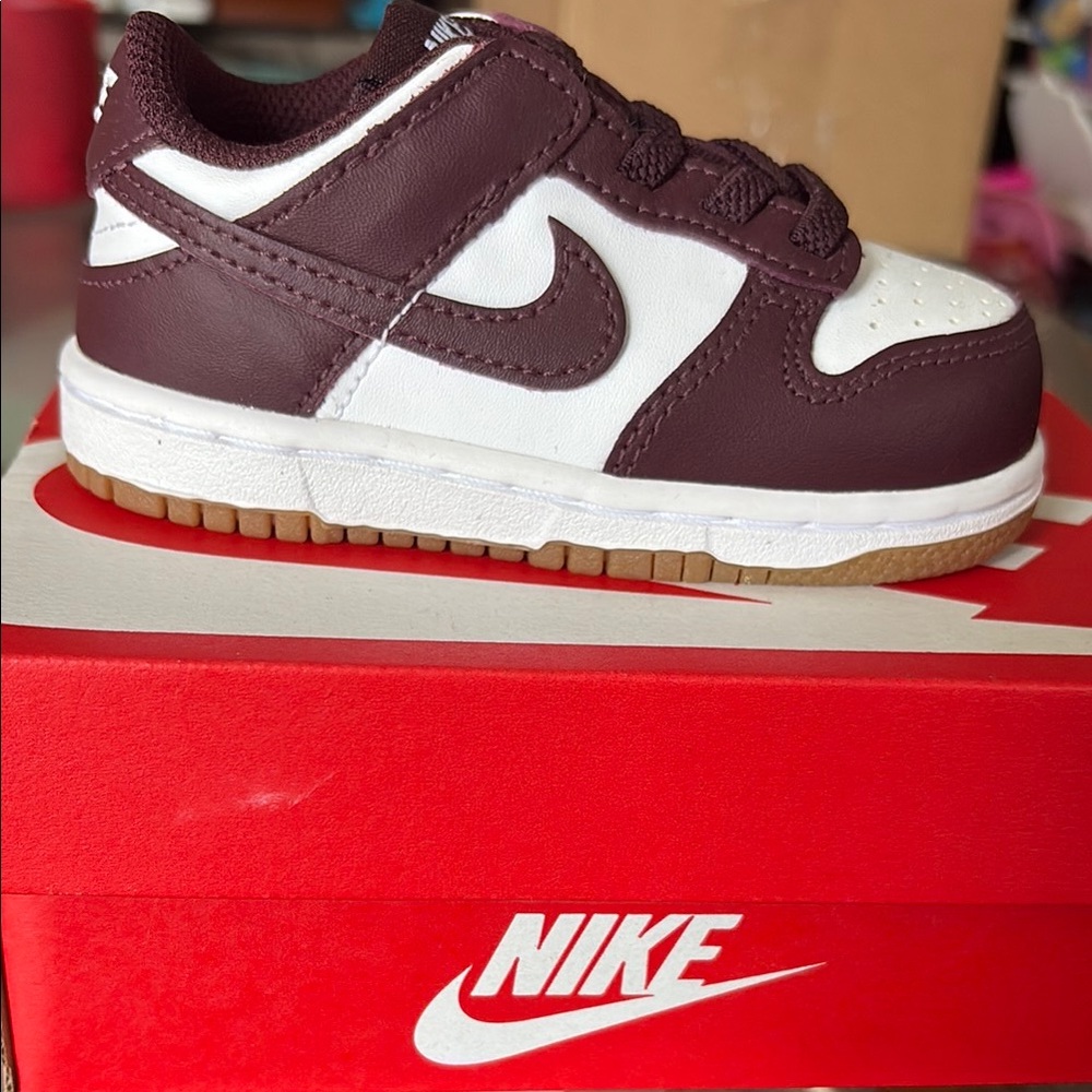 Nike Kids' Maroon and White Sneakers